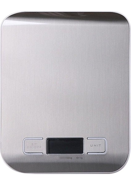 Dijital Mutfak Tartısı, LCD Ekran, 5kg Kapasiteli, Hassas Ölçüm, Gümüş Renk