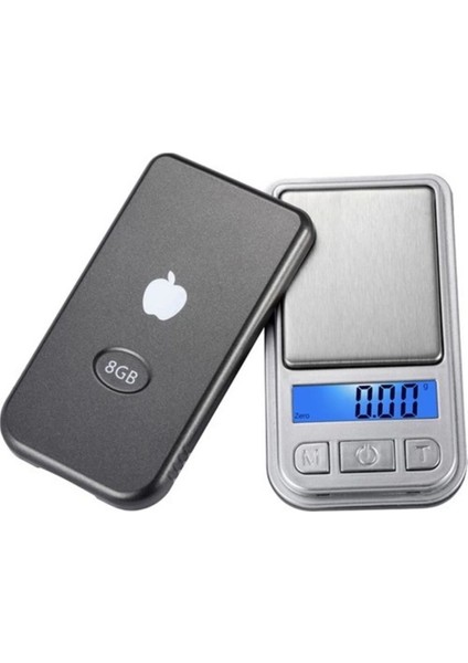 Hassas Dijital Mini Elma Terazisi, 200 Gr, 0.01 Gr, Taşınabilir Cep Ölçüm Cihazı
