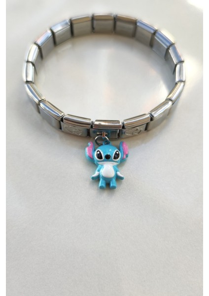 Italyan Charm Bileklik ve 3 Adet Charmlı Ayarlanabilir Çelik Sallantılı Stitch Charm Bileklik fiyatları
