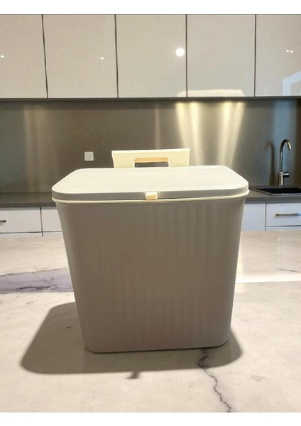 Mutfak Tezgah Üstü ve Dolap Askılı Çöp Kovası 15LT