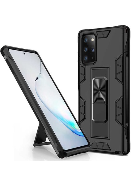 Galaxy Note 20 Kılıf Zırhlı Tank Korumalı Standlı Sert Silikon Volve Kapak