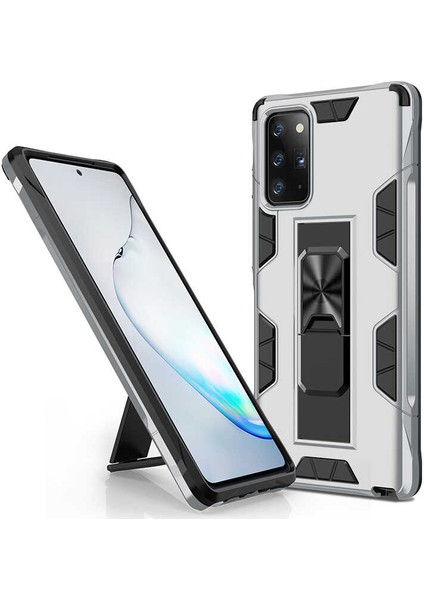 Galaxy Note 20 Kılıf Zırhlı Tank Korumalı Standlı Sert Silikon Volve Kapak