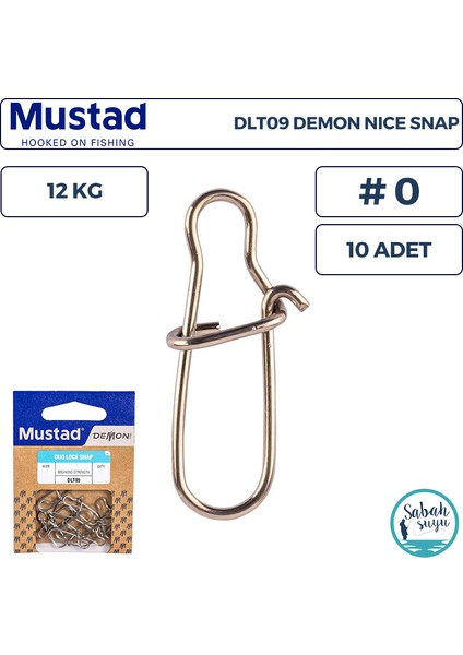 Demon DLT09 Nice Snap Klips #0 12KG (10 Adet)