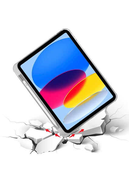 iPad 10.9 2022 (10.nesil) A16 11.nesil Kılıf Tri Folding Kalem Bölmeli Standlı