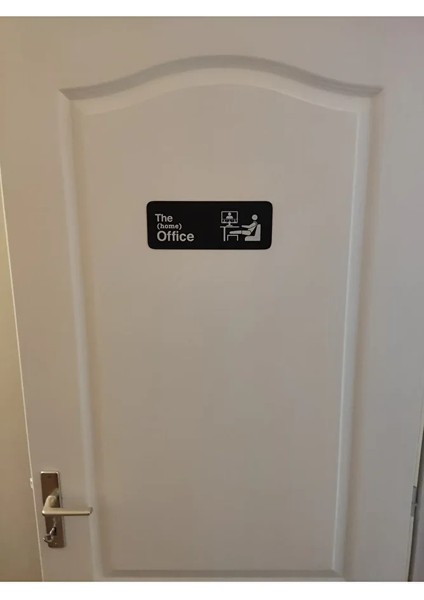 The Home Office Kapı Tabelası – Kendinden Yapışkanlı Ev Ofis Kapı Oda Giriş Levhası Dekoratif Yazı modelleri