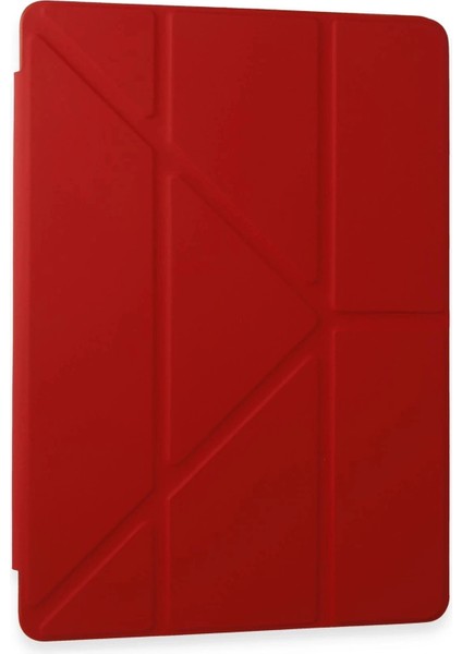 Newface Samsung Galaxy Tab A9 Kılıf Kalemlikli Mars Tablet Kılıfı - Kırmızı