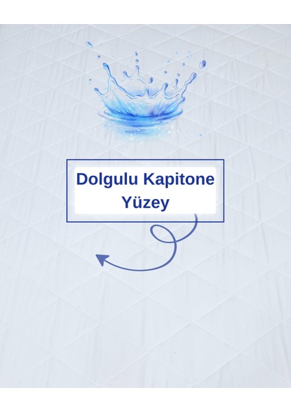 Tek Kişilik 100X200 Su Geçirmez Fitted Lastikli Yatak Koruyucu Alez – Kapitone Silikon Elyaf fiyatları