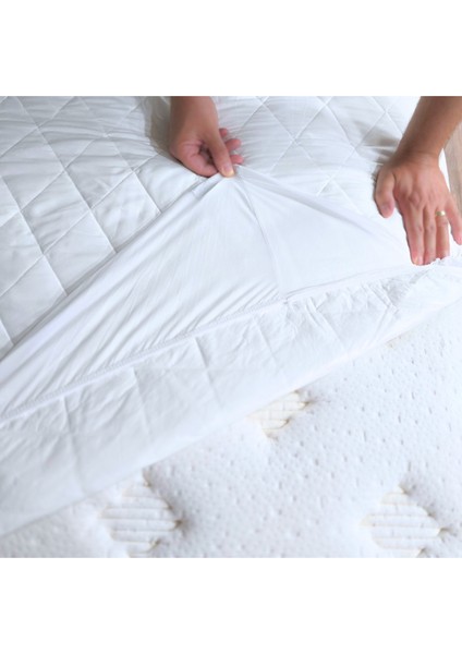 Tek Kişilik 100X200 Su Geçirmez Fitted Lastikli Yatak Koruyucu Alez – Kapitone Silikon Elyaf fırsatları