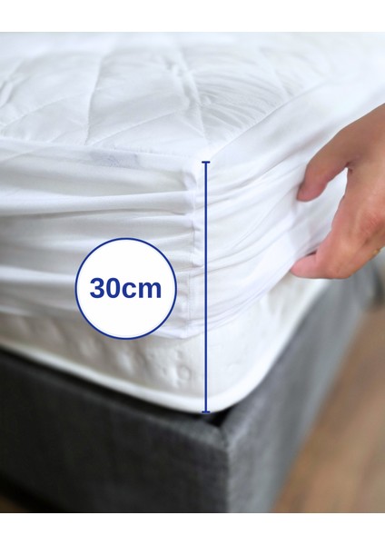 Tek Kişilik 100X200 Su Geçirmez Fitted Lastikli Yatak Koruyucu Alez – Kapitone Silikon Elyaf indirimleri