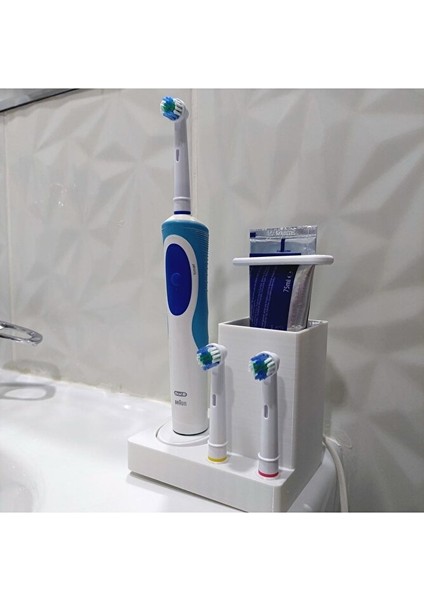 Elektrikli Şarjlı Diş Fırçası ve Macun Standı – Elektrikli Fırça Başlığı Organizeri fırsatları