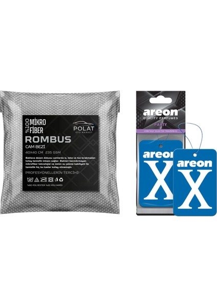 Areon Hediyeli Mikrofiber Oto Cam ve Jant Silme Bezi