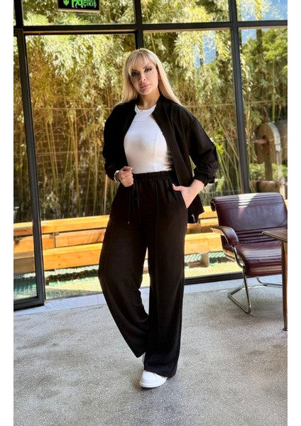 Kadın Büyük Beden Esnek Hakim Yaka Hırka ve Cepli Eşofman Altı Eşofman Takımı 24900 fırsatları