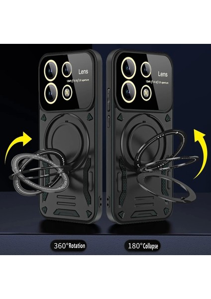 Newface Xiaomi Redmi Note 13 Pro 5g Kılıf Joy Lens Standlı Kapak - Kırmızı fiyatları