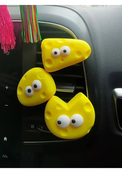 3'lü Sevimli Peynir Figürlü Araba Havalandırma Süsü Araç Içi Otomobil Klima Süsü modelleri