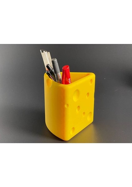 Peynir Desenli Kalemlik 10 cm Masa Üstü Organizer Kalem ve Aksesuar Düzenleyici modelleri
