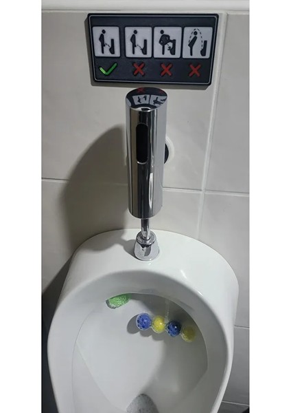 Erkek Wc Tuvalet Kullanım Talimatı Uyarı Levhası - Komik ve Eğitici Kapı Stickerı indirimleri
