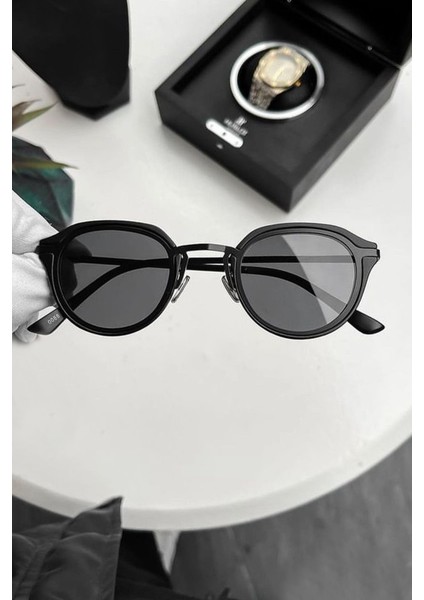Unisex Siyah Güneş Gözlük Metal Çerçeve
