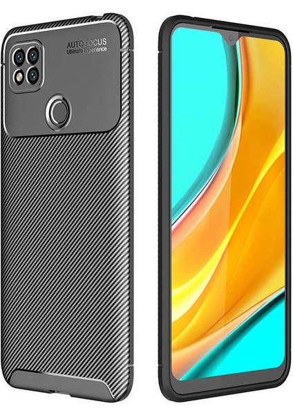 Xiaomi Redmi 9c Kılıf Karbon Desneli Iz Yapmaz Slim Ince Esnek Negro Silikon Kapak