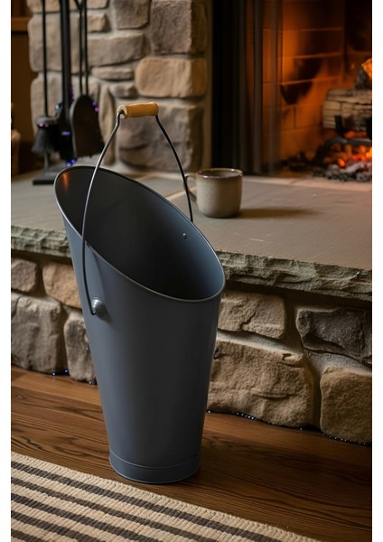 Metal Odun Kömür Şemsiyelik Kova Antrasit