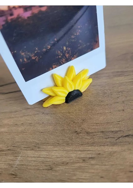 2'li Ayçiçeği Tasarımlı Fotoğraf ve Kart Tutucu - Dekoratif Masa Üstü Stand fiyatları