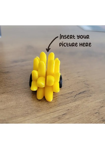 2'li Ayçiçeği Tasarımlı Fotoğraf ve Kart Tutucu - Dekoratif Masa Üstü Stand modelleri