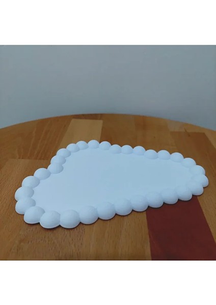 Dekoratif Takı Tabağı 2’li Set - Yuvarlak Boncuklu Bulut Takı Düzenleyici indirimleri