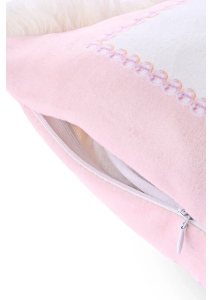 Orient Charm – Yelpaze ve Inci Bordür Tasarımlı Saçaklı Kadife Kırlent Kılıfı - 43X43CM modelleri