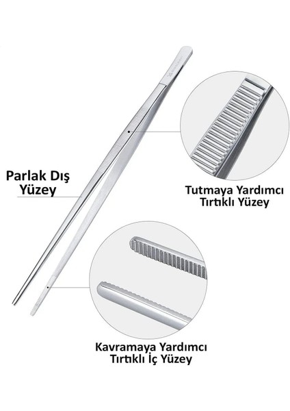 Çelik Et Pişirme Cımbızı, Pratik ve Dayanıklı Mutfak Aleti