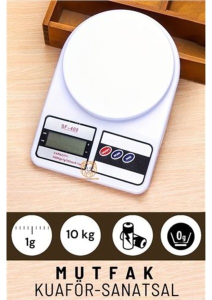 Hassas ve Şık 10 kg Mutfak ve Kuaför Terazisi, Kolay Kullanım ve Doğru Ölçüm Sağlar