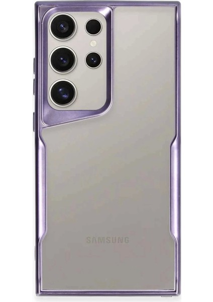 Newface Samsung Galaxy S24 Ultra Kılıf Boyi Silikon Kapak - Derin Mor