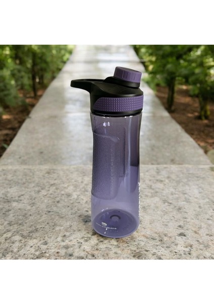 Şeffaf ve Mor 730 ml Spor, Okul ve Ofis Kullanımı Için Su Şişesi