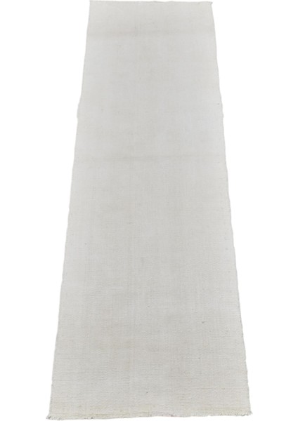 Yeni El Dokuma Ender Ak Pamuklu Yörük Mini Yolluk Kilim 6316
