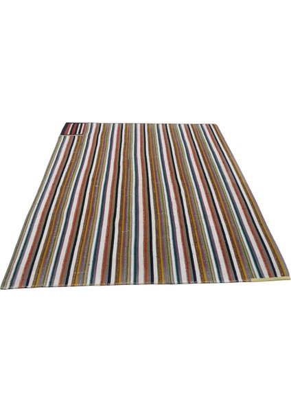 El Dokuma Büyük Boy Bukleli Pamuklu Yamalı Yörük Kilimi 6330