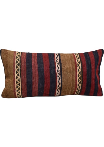 Yeni El Dokuma Dekoratif Lumbar Kilim Kırlent Yastık Kılıfı 6169