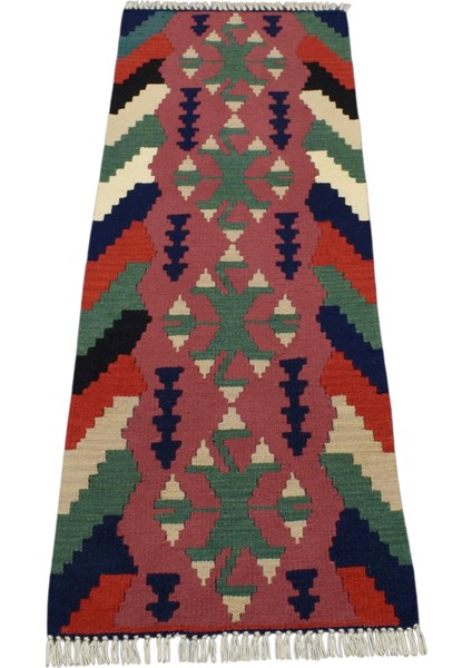 Yeni El Dokuma Seçkin Kayseri Yün Mini Yolluk Kilim 6318