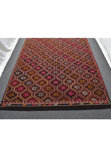 Yeni El Dokuması Devasa Karapınar Yörük Yün Cecim Kilim 6317 fırsatları