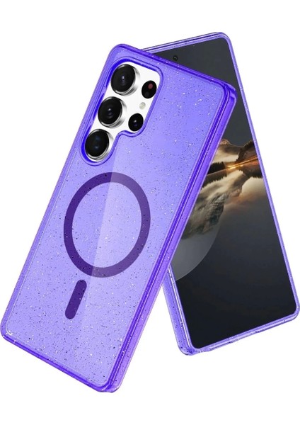 Newface Samsung Galaxy S23 Ultra Kılıf Glow Magsafe Kapak - Mor fiyatları