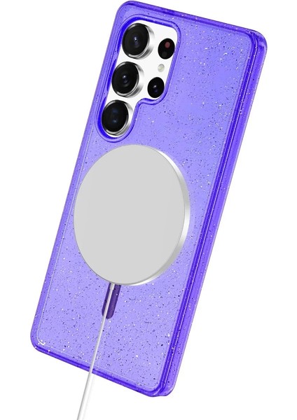 Newface Samsung Galaxy S23 Ultra Kılıf Glow Magsafe Kapak - Mor fırsatları