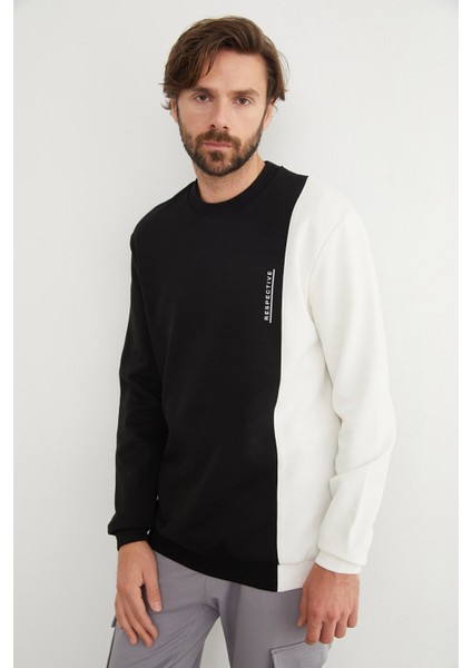 Respectıve Yazı Baskılı Renk Bloklu Sweatshirt fiyatları