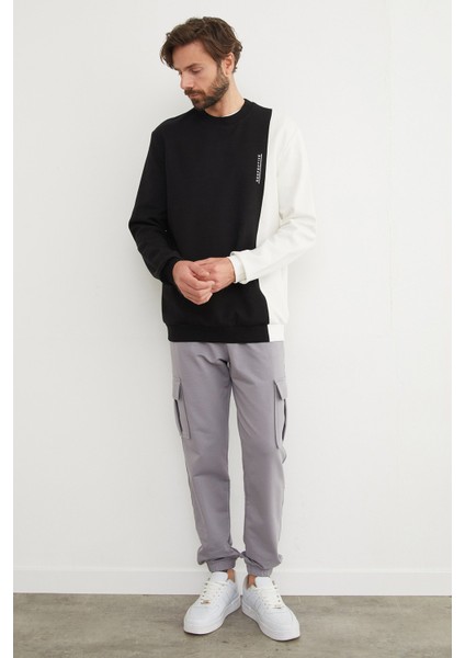 Respectıve Yazı Baskılı Renk Bloklu Sweatshirt fırsatları