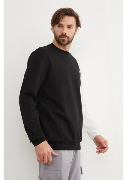 Respectıve Yazı Baskılı Renk Bloklu Sweatshirt indirimleri