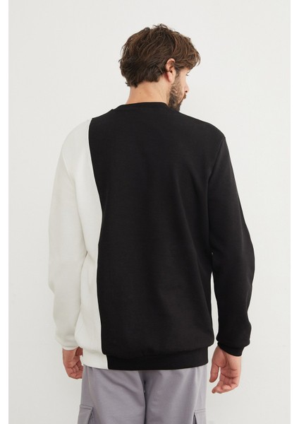 Respectıve Yazı Baskılı Renk Bloklu Sweatshirt