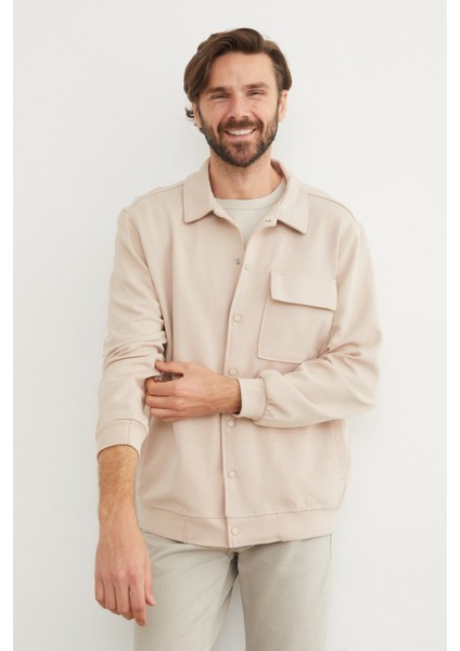 Çıt Çıtlı Cepli Polo Yaka Ceket fırsatları