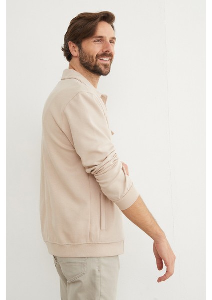 Çıt Çıtlı Cepli Polo Yaka Ceket