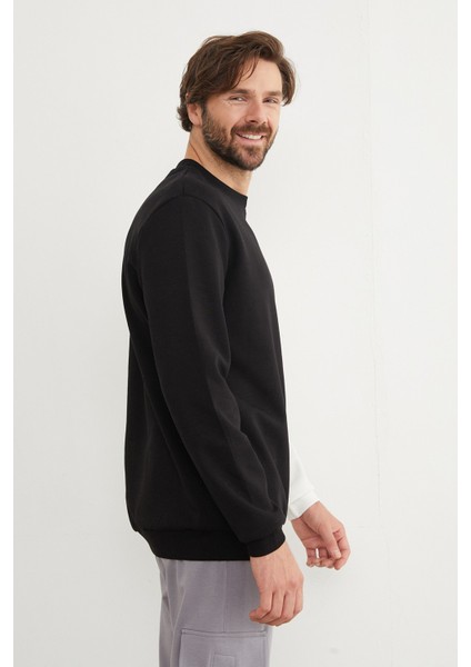 Respectıve Yazı Baskılı Renk Bloklu Sweatshirt