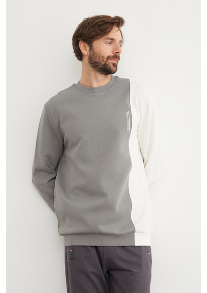 Respectıve Yazı Baskılı Renk Bloklu Sweatshirt indirimleri