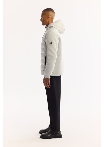 Erkek Gri Kapüşonlu Yaka Rüzgar Geçirmez Su İtici Comfort Fit Mont A52Y6155 modelleri