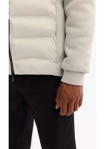 Erkek Gri Kapüşonlu Yaka Rüzgar Geçirmez Su İtici Comfort Fit Mont A52Y6155