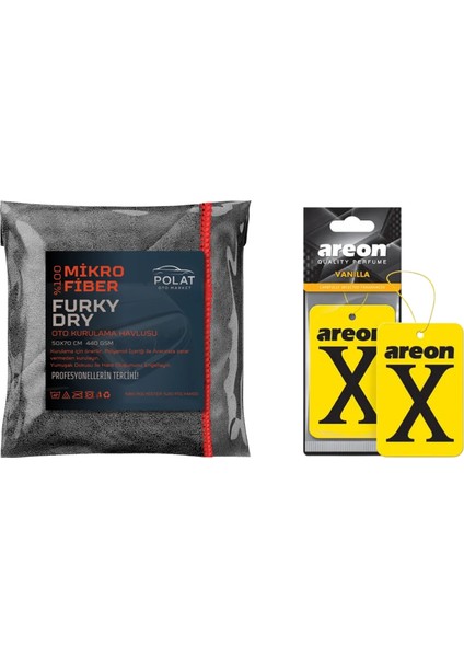 Areon Hediyeli Mikrofiber Ultrakalın Süper Emici Araç Yıkama Kurulama ve Cila Bezi
