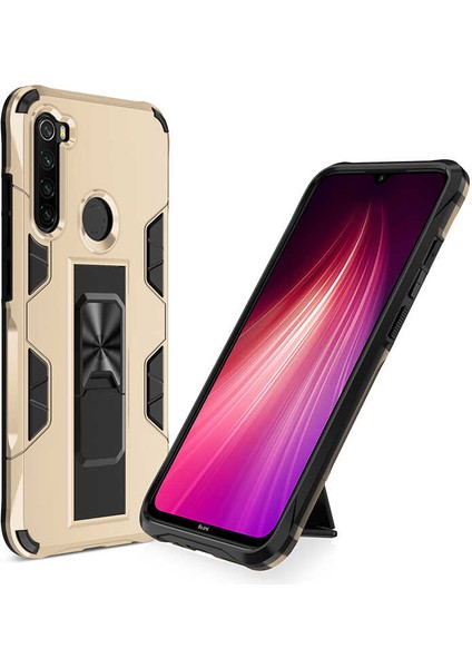 Xiaomi Redmi Note 8 Kılıf Zırhlı Tank Korumalı Standlı Sert Silikon Volve Kapak